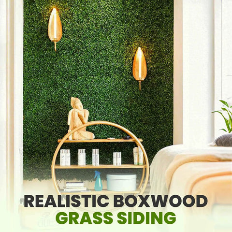 Artificial Grass Wall Panel Kit With 12 Boxwood Panels 10x10 Inches For Greenery Walls Outdoor Privacy Fence Screen Backdrop Perfect
