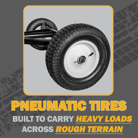 Pneumatic tire for Heavy Duty ATV Utility Wagon Chassis That Hauls 2200 Pounds Built Tough From Alloy Steel Platform Trailer Frame