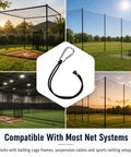 Batting Cage Net Hangers Kit With Heavy Duty Carabiner Clips And Lanyards For Baseball Softball And Golf Nets No Tool Quick Install Indoor Outdoor