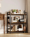 Built Like A Tank Three Tier Bookshelf With Pretty Dang Roomy Shelves, Industrial Vintage Wood And Metal Storage Rack in living room