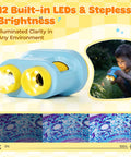 Portable Kids Microscope With 1000X Magnification And 2 Inch HD Screen 4K Ultra Clear View Learn Science At Home Easy To Use For Beginners Perfect Gift For Curious Young Minds And Home Lab Projects, blue plastic, with 12 LED lights