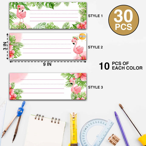 Flamingo Themed Classroom Name Tags Set Of 30 With Three Styles Kid Friendly And Easy To Write 3 By 9 Inch Name Plates For Desks