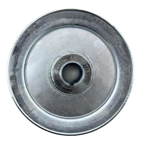 Single Groove V Belt Pulley Seven Eighths Inch Bore Six Inch OD Carbon Steel Zinc Plated With Standard Keyseats For A B 5L 4L V Belts Motor Pulley Wrench Included Durable 1020 Steel Construction
