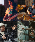 Bang For Buck Black Acoustic Foam Panels 12 Pack Hella Effective Sound Absorption For Podcast Recording And Streaming Smooth Open Cell Grid Tiles To Crush Echo In Any Creative Setup with musicians in studios.