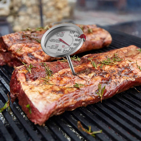 Go To All Purpose Meat Thermometer For Oven And Bbq With Large Two Point Five Inch Dial Stainless Steel Stem And Housing