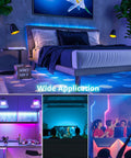 LED Light Strip Kit 200ft Ultra Long RGB 5050 Color Changing Lights With Music Sync Dimmable App Control IR in bedroom and kitchen use