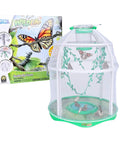 Butterfly Farm Live Habitat Kit For Kids Watch Caterpillars Turn Into Butterflies STEM Toy shown with habitat and box