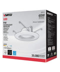 Five To Six Inch LED Downlight Retrofit Kit Dimmable 4000K Cool White 120 Volt Energy Efficient Recessed Lighting White Finish 12 Pack