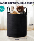 Dope Eco Friendly Tall Rope Laundry Hamper Made From Natural Cotton Rope 72L Large Laundry Basket with toys