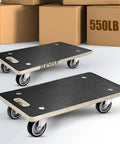Total 1100 Pound Capacity Heavy Duty Moving Dollies Two Pack With 3 Inch TPR Silent Wheels shown with boxes for warehouses