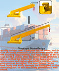 Heavy Duty Adjustable Mobile Crane Telescopic Boom With 11000 Lb Forklift Rig And Truss Jib Lifting Hoist, 96.5 inches, durable steel, designed for heavy lifting.