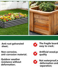 Two Pack Galvanized Raised Garden Beds 8x2x1 Ft Steel Planter Boxes For Vegetables Backyard Patio Easy To Assemble Outdoor Garden Kit In Black Built To Last with comparison to wooden planter.