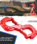 S Shape Integrated Winch Shackle With Quick Release For Off Road Recovery 33000 Lbs Break Strength And 11200 Lbs WLL
