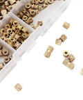 M3 Knurled Threaded Inserts Brass Heat Set Nuts Kit 300Pcs Assortment For Laptop, 3D Printer, and Plastic Projects, assorted sizes.