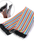 120 Pcs Breadboard Jumper Wires Kit With Male And Female Connectors 2.54mm Pitch 20cm Length For DIY Prototyping Assortment