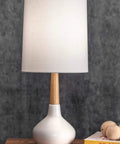 Castine 25 Inch Ceramic Table Lamp With Linen Shade For Living Room Bedroom And End Tables Cozy Soft Glow Ambient Light