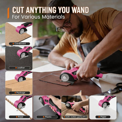 Cordless Electric Scissors With LED Light, Ultra Quiet Beastly Brushless Motor Cutter For Cardboard, Cloth, Carpet And More