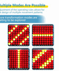 LED Hands On Follow Light Soldering Kit with multiple movement modes shown on small red LED grid