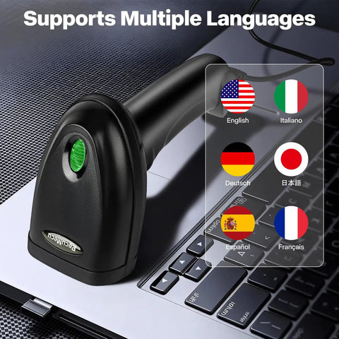 Handheld Barcode Scanner For 1D 2D And QR Codes With Fast Scan Handles UPC A EAN 13 8 128 Code 39 93 MSI UCC EAN 128