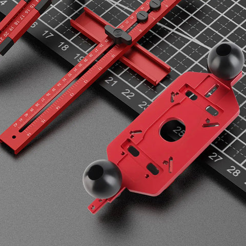 Knockout Universal Router Base Plate With Dual Handle Heavy Duty Aluminum Alloy Template Guide for precise trimming and milling tasks.