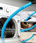 Pro Grade Four Piece Dryer Vent Cleaning Kit With Flexible Vacuum Hose Lint Brush Crevice Tool And Universal Adapters in use