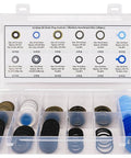 100Pcs 12 Types Metal And Rubber Drain Plug Gasket Set With 12 Sizes For Cars And Trucks in transparent organizer box
