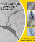 Heavy Duty Concrete Crack Filler And Cement Repair Paste With Self Leveling Formula applied in wide crack on concrete surface.