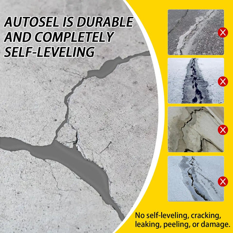 Heavy Duty Concrete Crack Filler And Cement Repair Paste With Self Leveling Formula applied in wide crack on concrete surface.