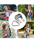 Children playing with Outdoor Zip Line Conversion Kit With Smooth Glide Pulley System For Backyard Fun, Easy Install Slackline Roller Set