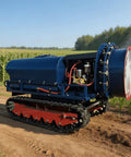 Heavy Duty Remote Control Crawling Sprayer Machine With Tracked Crawler Vehicle Base For Agri Farming and Orchard Treatment, 12 gallon tank.