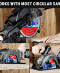 Image showing circular saws with 10 Inch 60T Fine Finish Woodworking Circular Saw Blade For Plywood And Trim With Thin Kerf 1.8mm Carbide Tipped for smooth cutting.