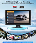 Wired RV Camera System With 5 1080P Waterproof Backup Cameras 360 Degree View On Screen DVR display with SD card and USB options