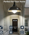No Brainer Motion Sensor Light Bulbs For Indoor And Outdoor Use 12W 100W Equivalent A19 E26 5000K Daylight Dusk To Dawn Motion Activated Lighting For Front Door Porch Garage Basement Hallway 2 Pack in a porch lamp