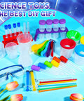 Colorful Totally Epic 37 Piece Kids Science Kit With Beakers Test Tubes Droppers Magnifier Safety Glasses And Stand