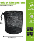 Black 15x20 cm nylon mesh bag with drawstring from Six Pack Golf Ball Mesh Bags With Drawstrings For Easy Storage And Travel