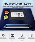 Smart control panel of 3000W Four In One Laser Welding Machine With Auto Wire Feeder 380V, featuring touch screen and multilingual support.