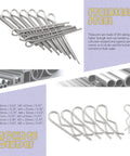 122 Piece 304 Stainless Steel Clevis Pin And Cotter Pin Fastener Kit With M3 M4 And M5 Sizes And Zinc Plated Clips displayed.