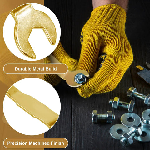 Slick Operation Pocket Door Wrench Kit featuring a solid 3/8 inch spanner adjusting hardware with a durable metal finish.