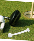 Portable Golf Swing Training Device For Home And Outdoor Use Lightweight Swing Pole Trainer near golf clubs on grass