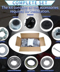 Five Lug 4.5 Inch Trailer Hub Kit Fits 1-1/16 To 1-3/8 Inch EZ-Lube Spindle For 3500 Lb Axles, 5x4.5 Bolt Pattern, 84 Tapered