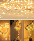 Plug In Fairy Lights 10 Feet 200 LED Copper Wire Cluster Lights Waterproof Warm White for decor ideas