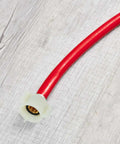 Four Pack PEX Fittings With Brass Swivel Adapters One Half Inch Female NPT Thread Crimp Fittings For PEX Tubing And RV Faucets DIY Friendly Install Works With Clamp Rings Or Copper Crimp Rings No Tools Needed, red PEX tubing with brass swivel adapter