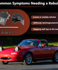 Mazda Miata Soft Top Roof Latch Lock Rebuild Kit 1990-2005 1.8L L4 Convertible Aluminum Black Anodized example