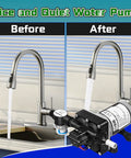 Totally Quiet 12V RV Water Pump With Strainer, 55 PSI 3.0 GPM On Demand Diaphragm Pump For Camper RV Shower Or Sprayer