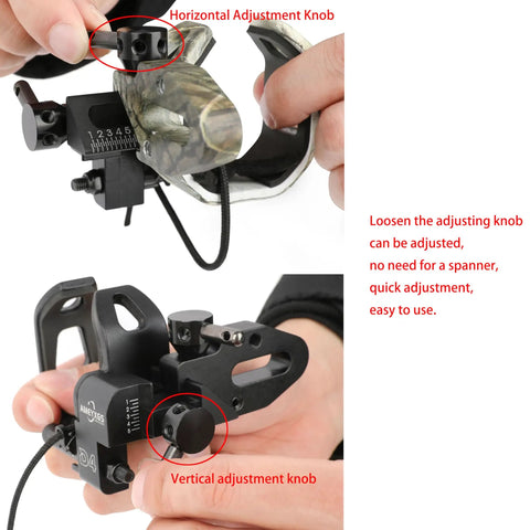 Drop Away Arrow Rest For Right Hand Compound Bow With Cable Activated Full Containment No Spanner Required, camo finish, adjustable knob