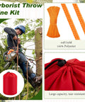 Arborist Throw Line Kit With 164 Ft Polyester Rope 12 Oz And 15 Oz Throw Weights Storage Bag All In One Tree Climbing Gear In Use