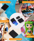 Massive 120 Piece Bulk Crate Of Two Inch Foam Paint Brushes With Tough Wood Handles showcasing usage on various surfaces, painting and staining tasks.