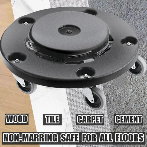 Replacement Casters For Brute Trash Bin Dollies Set Of 5 3 Inch Swivel Stem Wheels With 375 Lbs Capacity Per Set Compatible