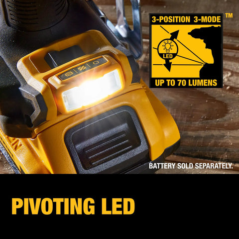 20V Max XR Cordless Drill/Driver Bare Tool 1/2 Inch Compact Variable Speed High Bit Retention Pivoting LED
