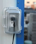 Insane Weatherproof Electrical Outlet Covers 3 Pack 1 Gang Outdoor Plugs Sun Stabilized Polycarbonate mounted on a wall